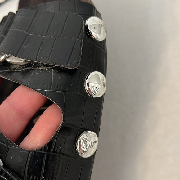 Sam & Libby Black Slide Sandals 7 - Picture 6 of 16